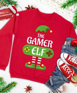 Gamer Elf Christmas Matching Group Family Ugly Christmas Sweatshirt