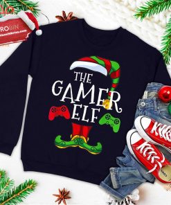 Gamer Elf Family Matching Christmas Funny Gaming Pajama Pj Ugly Christmas Sweatshirt