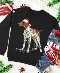 german shorthaired pointer tangled in christmas light ugly christmas sweatshirt 4 412AU