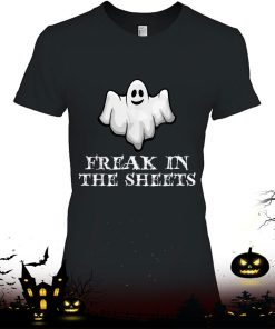 ghost freak in the sheets funny halloween shirt 589 L4wa5
