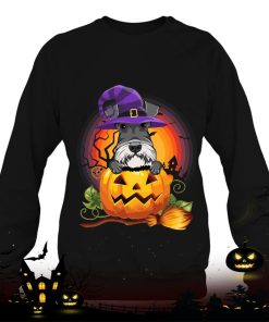 giant schnauzer witch pumpkin halloween dog lover costume shirt 707 ep0XM