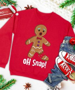 gingerbread man cookie x mas oh snap funny cute christmas ugly christmas sweatshirt 1 FN3Yp