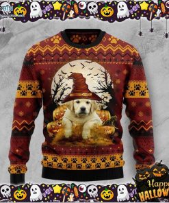 Golden Retriever Pumpkin Halloween Ugly Sweater Golden Retriever Pumpkin Halloween Ugly Sweater