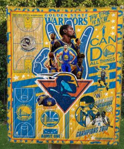 Golden Sate Warriors Quilt Blanket #1