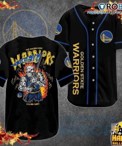 Golden State Warriors Skull Champs Baseball Jersey Shirt