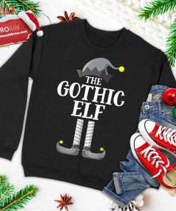 gothic black elf matching family group christmas party pj ugly christmas sweatshirt 1 uHJj7