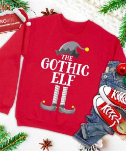 Gothic Black Elf Matching Family Group Christmas Party Pj Ugly Christmas Sweatshirt