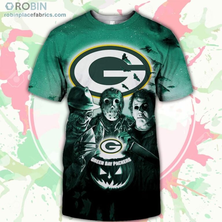 Green Bay Packers T-Shirt Halloween Horror Night – AOP Tshirt