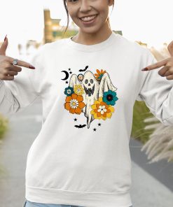 groovy vintage floral ghost cute halloween season spooky ghost shirt 33 bg1hso