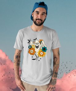 groovy vintage floral ghost cute halloween season spooky ghost shirt 48 bwi72q