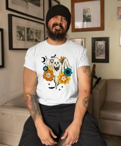 groovy vintage floral ghost cute halloween season spooky ghost shirt 63 cnrhdr