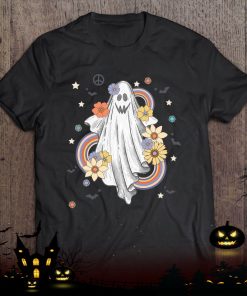 groovy vintage floral ghost hippie halloween spooky season shirt 179 bHgim