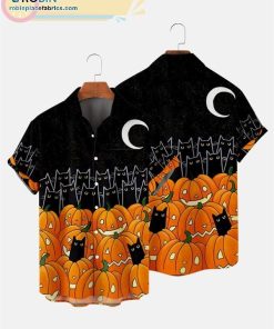 Halloween black cat and pumpkin Shirts