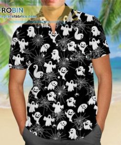 halloween boo casual short sleeve hawaiian shirts halloween hawaii shirt 80 n3gb2