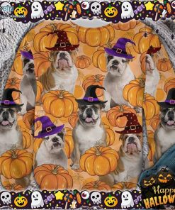Halloween Bulldog Pumpkin Ugly Sweater