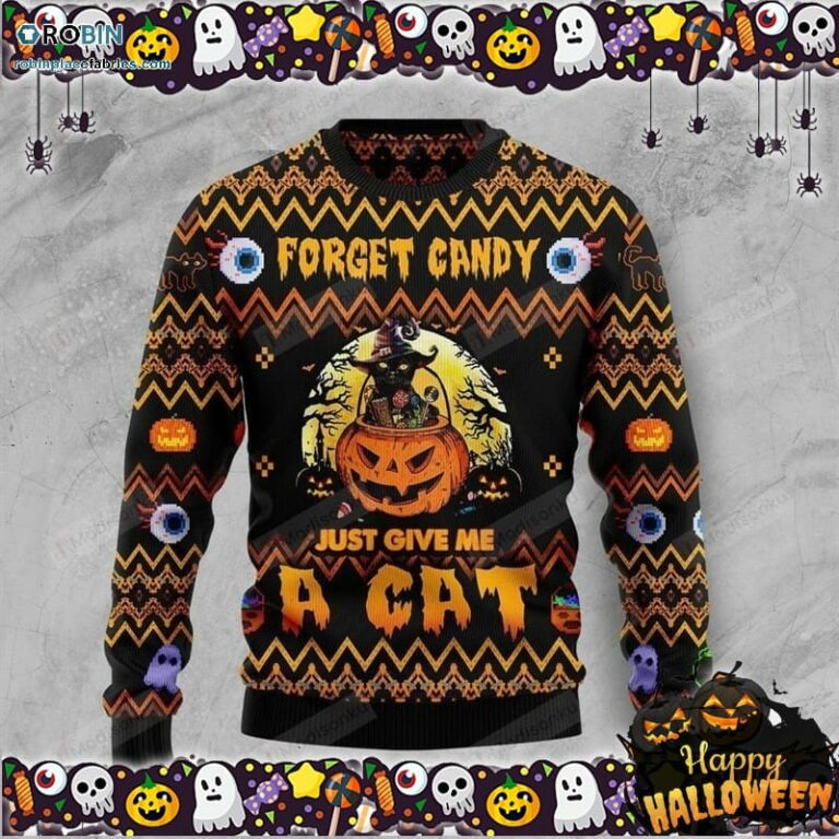 Halloween Cat Pumpkin Ugly Sweater