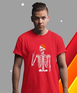 Halloween Costume Rocker Rocker Skeleton Hand Rock Shirt