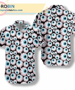 halloween creepy eyeballs 3d casual short sleeve hawaiian shirts 75 B1KsC