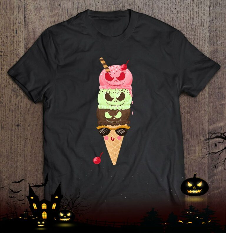 Halloween Creepy Face For Ice Cream Lovers Shirt