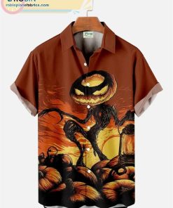 Halloween Eww People Pumpkin Ghost Casual Short Sleeve Hawaiian Shirts