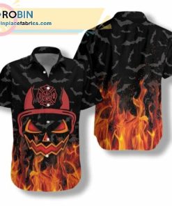 halloween firefighter casual short sleeve hawaiian shirts halloween 72 MajLj