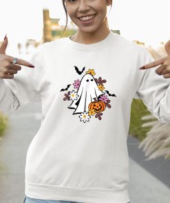 Halloween Ghost Vintage Groovy Trick Or Treat Spooky Vibes Spooky Ghost Shirt