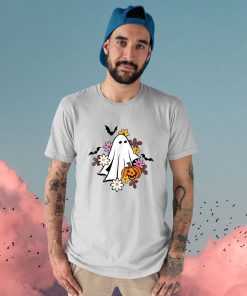 halloween ghost vintage groovy trick or treat spooky vibes spooky ghost shirt 49 tsbvo9