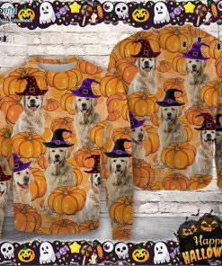 Halloween Golden Retriever Pumpkin Ugly Sweater
