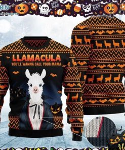 Halloween Llama You’ll Wanna Call Me Your Mama Ugly Sweater