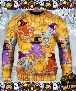 Halloween Octopus Pumpkin Ugly Sweater
