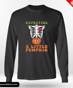 Halloween Pregnancy Expecting Pumpkin Funny Halloween Maternity Announcement Shirt