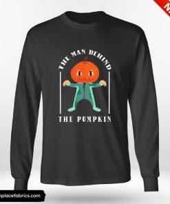 Halloween Pregnancy Man Behind Pumpkin Halloween Pregnancy Announcement Shirt