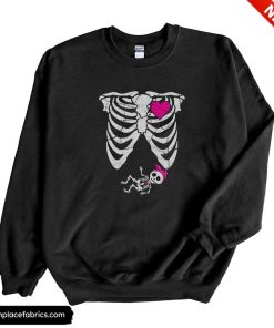 halloween pregnancy pregnancy announcement skeleton baby girl sweatshirt pvylnj