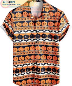 halloween pumpkins button down short sleeve shirts casual skull shirts 142 wXxNT