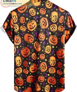 Halloween Pumpkins Casual Short Sleeve Hawaiian Shirtss