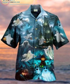 halloween say boo and scary printed short sleeve casual short sleeve hawaiian shirts 138 LA9Kh