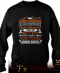 Halloween Single Dad I Have Monster Kids And Black Cat Shirt