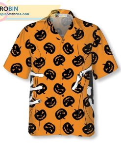 halloween skeleton hand casual short sleeve hawaiian shirts 227 YtAke