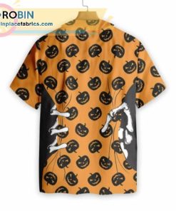 halloween skeleton hand casual short sleeve hawaiian shirtst 226 27ijy