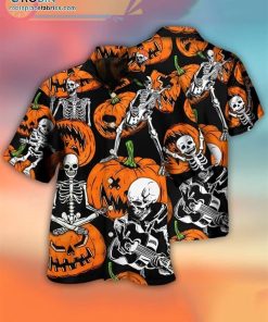 Halloween Skeleton Pumpkin Scary Print Short Sleeve Casual Short Sleeve Hawaiian Shirts Halloween Skeleton Pumpkin Scary Print Short Sleeve Casual Short Sleeve Hawaiian Shirts