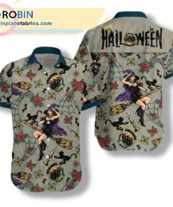 halloween witches night casual short sleeve hawaiian shirts 56 ZdcqK