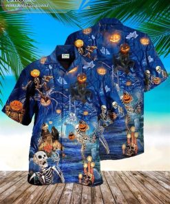 halloween youre dead fun print short sleeve casual short sleeve hawaiian shirts 281 NcKUe