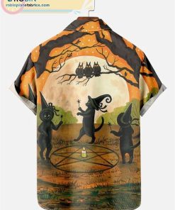 Happy Halloween Print Short Sleeve Casual Short Sleeve Hawaiian Shirts