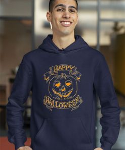 happy halloween pumpkin orange pattern shirt 1 hc4Th