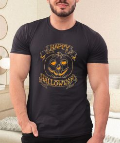 happy halloween pumpkin orange pattern shirt 3 3T2Sb