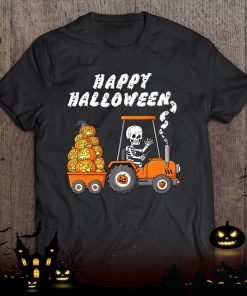 happy halloween skeleton riding tractor toddler shirt 424 7IPMf