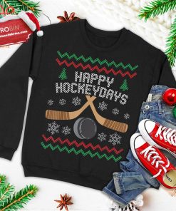 happy hockeydays ugly christmas sweater hockey 1 uY15u