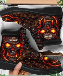 Harley Davidson Custom Printed Martin Boots RBPL057