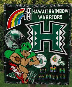 Hawaii Rainbow Warriors Quilt Blanket #1
