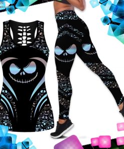 hologram jack skellington faces tank top legging 69 OHkdW